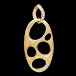 Custom 18kt yellow gold Puddle pendant with diamonds | Ocean Collection. FRIDA | Fine Jewellery.