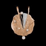 Custom 18kt pink gold Baby Shield pendant with diamonds | Shield Collection. FRIDA | Fine Jewellery.