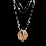 Custom 18kt pink gold Baby Shield pendant with diamonds on chain | Shield Collection. FRIDA | Fine Jewellery.