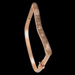 Custom 18kt pink gold Strata stacking bracelet with pave champagne and white diamonds | Strata Collection. FRIDA | Fine Jewellery.