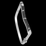 Custom 18kt white gold Strata stacking bracelet with pave black and white diamonds | Strata Collection. FRIDA | Fine Jewellery.