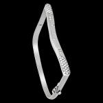 Custom 18kt white gold Strata stacking bracelet with scattered white diamonds | Strata Collection. FRIDA | Fine Jewellery.