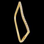 Custom 18kt yellow gold bar Strata stacking bracelet with white diamonds | Strata Collection. FRIDA | Fine Jewellery.