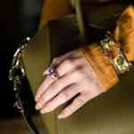 Custom fine art jewellery with coloured sapphire, citrine and tourmaline gemstones. Model. FRIDA | Fine Jewellery.