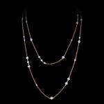 Custom 18kt pink and white gold diamonds-by-the-yard link chain. FRIDA | Fine Jewellery.