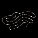 Custom 18kt pink and white gold diamonds-by-the-yard link chain. Full. FRIDA | Fine Jewellery.