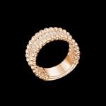 Custom 18kt pink gold Carat Cake stacking ring with diamonds. FRIDA | Fine Jewellery.