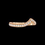 Custom 18kt pink gold Petals band with diamonds. FRIDA | Fine Jewellery.