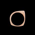 Custom 18kt pink gold Sol stacking ring with diamonds. Profile | Celestial Collection. FRIDA | Fine Jewellery.