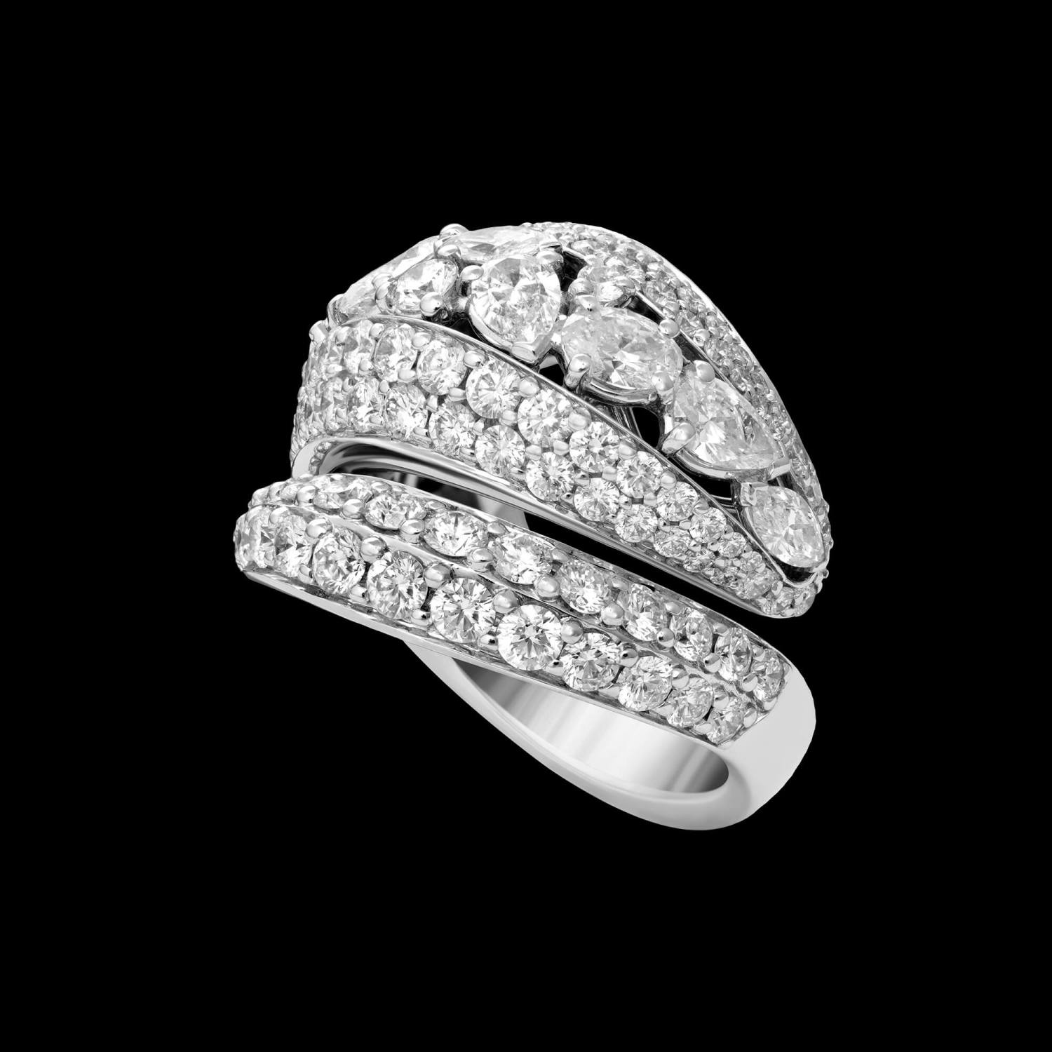 Custom 18kt statement wrap ring with diamonds. FRIDA | Fine Jewellery.