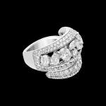 Custom 18kt statement wrap ring with diamonds. Side. FRIDA | Fine Jewellery.