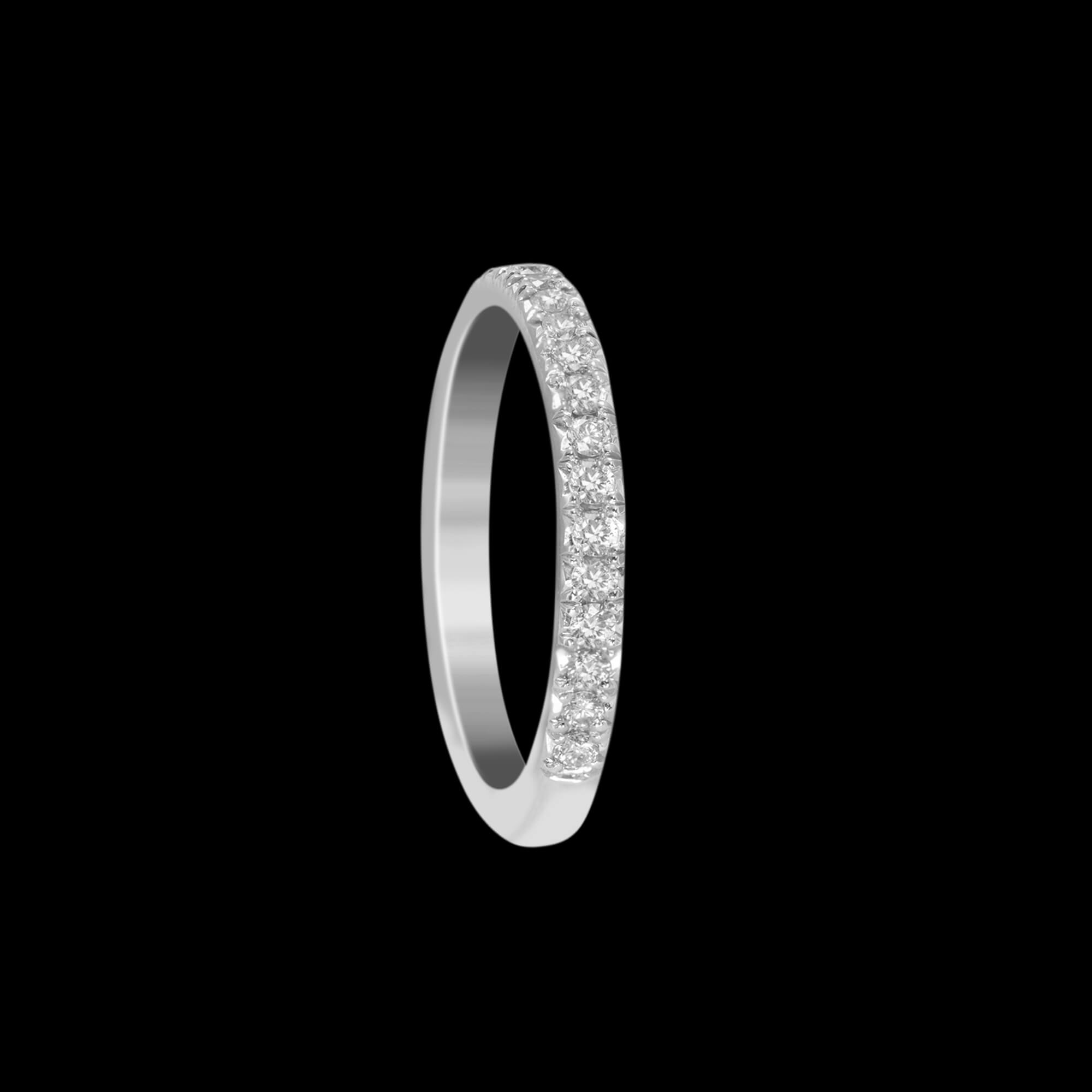 Custom 18kt white gold Luna stacking ring with diamonds | Celestial Collection. FRIDA | Fine Jewellery.