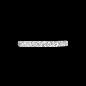 Custom 18kt white gold Luna stacking ring with diamonds. Front | Celestial Collection. FRIDA | Fine Jewellery.
