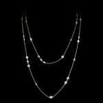 Custom 18kt yellow and white gold diamonds-by-the-yard link chain. FRIDA | Fine Jewellery.