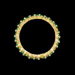 Custom 18kt yellow gold Crown ring with emeralds and diamonds. Profile. FRIDA | Fine Jewellery.