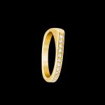 Custom 18kt yellow gold Sol stacking ring with diamonds | Celestial Collection. FRIDA | Fine Jewellery.