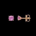 Custom 18kt pink gold stud earrings Side. FRIDA | Fine Jewellery.