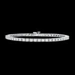Custom 18kt white gold classic tennis bracelet with diamonds. FRIDA | Fine Jewellery.