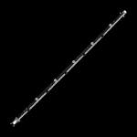 Custom 18kt white gold two-row tennis bracelet with black and white diamonds. Full. FRIDA | Fine Jewellery.