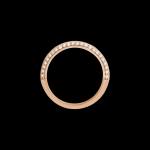 Custom 18kt pink gold knife edge wedding band. Profile | Engagement. FRIDA | Fine Jewellery.