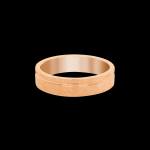 Custom hand-textured 18kt pink gold 7mm men's wedding band | Engagement. Front. FRIDA | Fine Jewellery.
