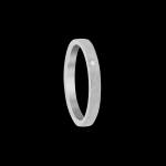 Custom hand-textured 18kt white gold 4mm men's wedding band with an accent diamond | Engagement. FRIDA | Fine Jewellery.