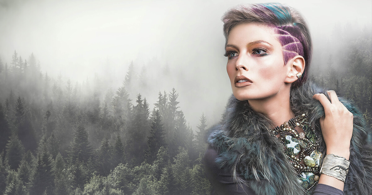 Custom designed indigenous inspired jewellery. Forest neck sculpture. Banner. Emma Lamb | Caribou Collection. FRIDA | Fine Jewellery.