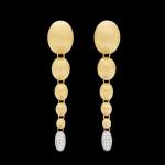 18kt yellow gold Ivy Nanis dangle earrings with diamonds | Italian brand. FRIDA | Fine Jewellery.