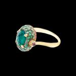 18kt yellow gold medium double-faced Nanis ring with multi-coloured gemstones. Side 2 | Italian Brand. FRIDA | Fine Jewellery.