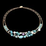 Handmade Italian Shinju necklace with amazonite, amethyst, Murano glass beads, turquoise, freshwater pearls and silver | ZIIO. Featured brand. FRIDA | Fine Jewellery.
