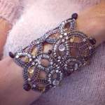 Handmade Italian couture bracelet with amethyst, citrine, garnet, hematite, quartz, silver and Murano glass beads. Model. ZIIO. Featured brand. FRIDA | Fine Jewellery.