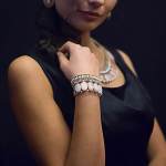 Morganite Goiaba bracelet with Murano glassbeads, freash water pearls, moonstone, zirconia and silver. Featured Brand | ZIIO. FRIDA | Fine Jewellery.
