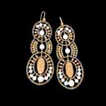 White Raja earrings with freshwater pearls, gold-plated brass, Murano glass beads and sterling silver. Featured Brand | ZIIO. FRIDA | Fine Jewellery.