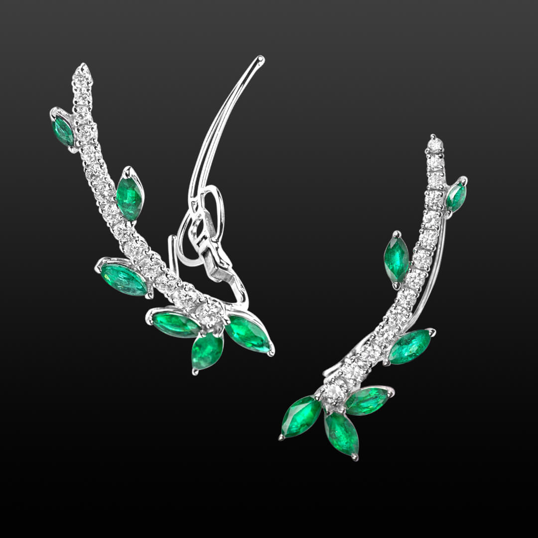 Custom 18kt gold and diamond fine jewellery earrings. Climber Earrings. Category. FRIDA | Fine Jewellery.