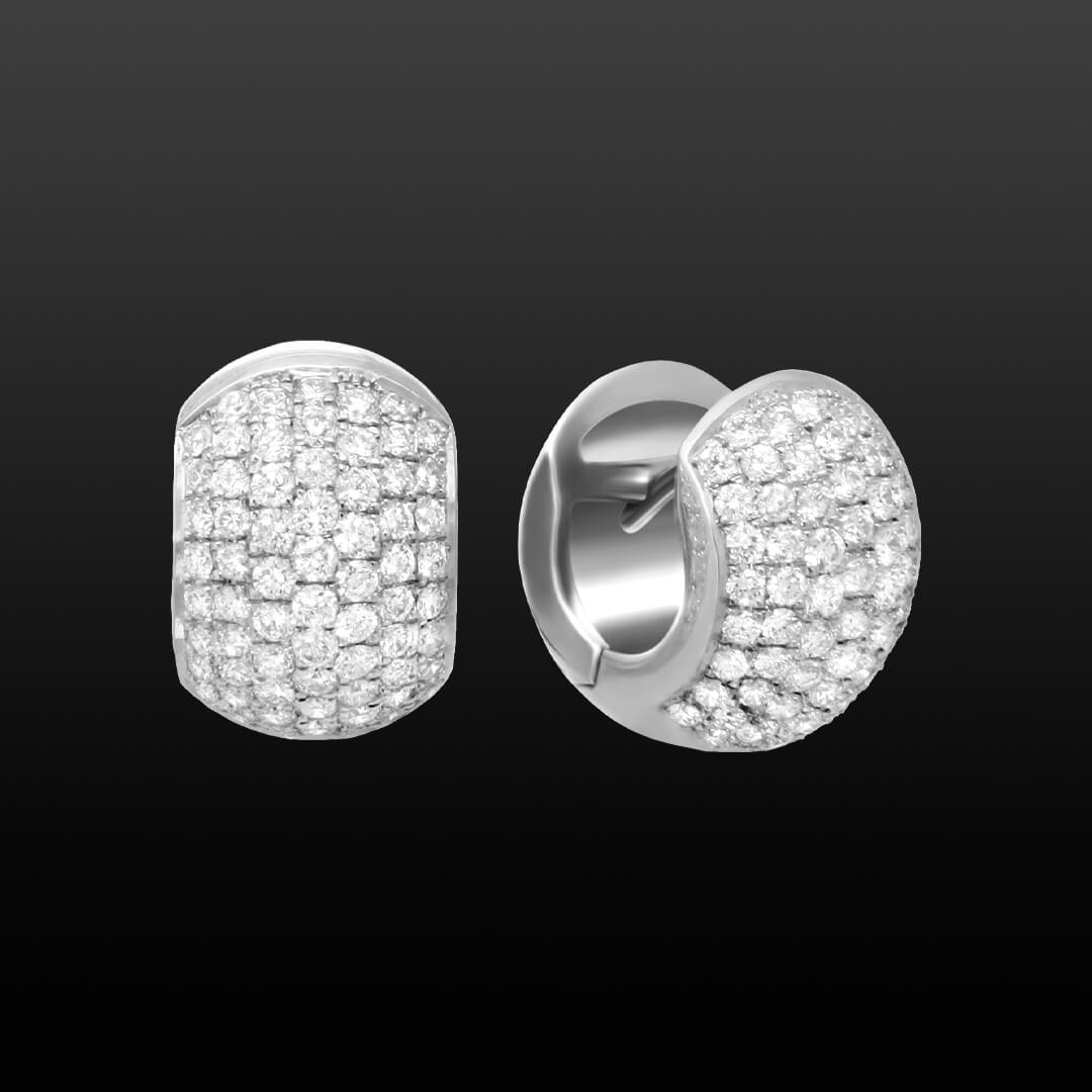 Custom 18kt gold and diamond fine jewellery earrings. Huggie Earrings. Category. FRIDA | Fine Jewellery.