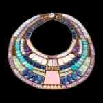 Cleopatra Pastel statement necklace with semi-precious stones, pearls and Murano glass beads. Featured Brand | ZIIO. FRIDA | Fine Jewellery.