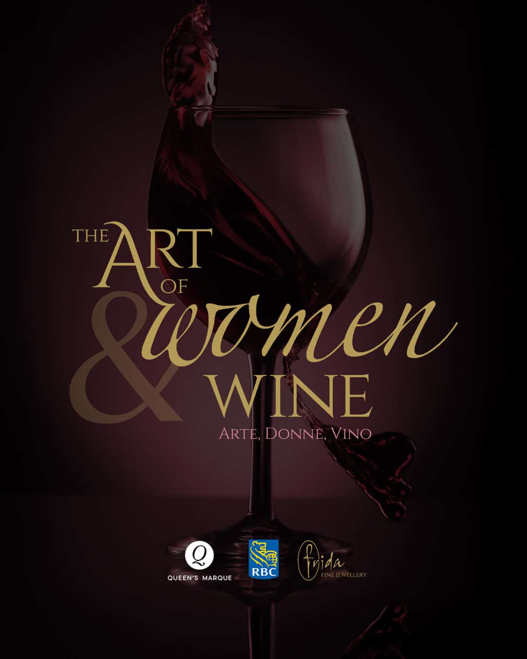 The Art of Women and Wine Event 2025. Gusto Italian Event. Halifax Waterfront. Mystic Restaurant. FRIDA | Fine Jewellery.