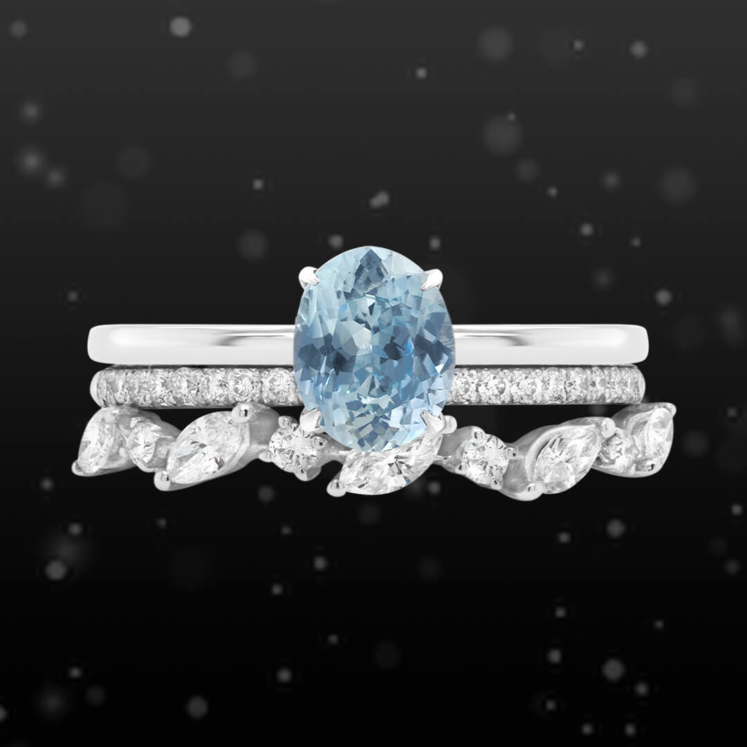 Custom 18kt gold, diamond and gemstone Canadian engagement rings. Category classic. Holiday. FRIDA | Fine Jewellery.