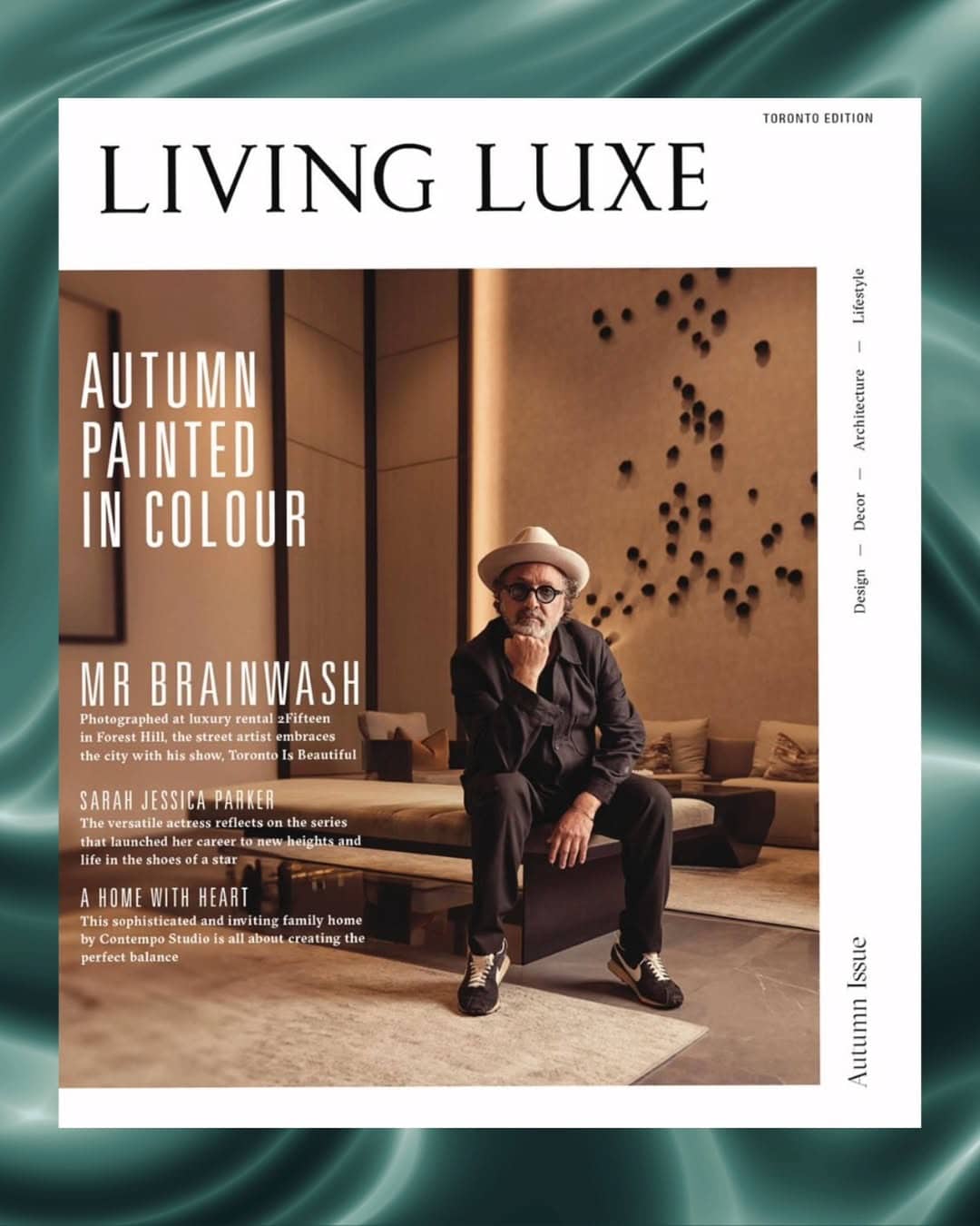 FRIDA Fine Jewellery Company Profile featured in Living Luxe Magazine. Toronto luxury lifestyle, decor and design. Cover. Brainwash and Sarah Jessica Parker. Issue 2025.