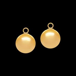 Custom 18kt yellow gold detachable earring drops with golden South Sea pearls. FRIDA | Fine Jewellery.