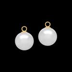 Custom 18kt yellow gold detachable earring drops with white South Sea pearls. FRIDA | Fine Jewellery.